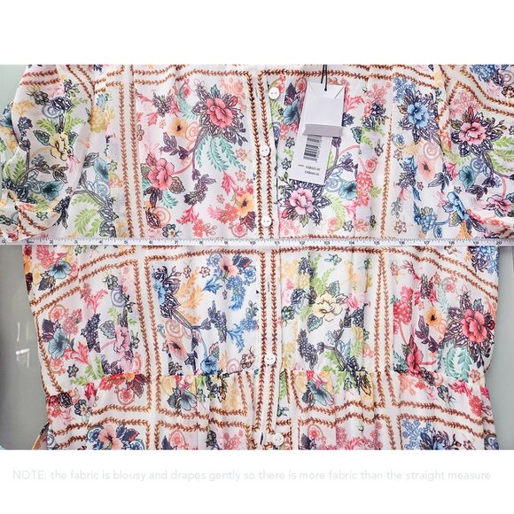 Elie Tahari Aimee Summer Palace Tiered Floral-Print Midi/Maxi Dress SIZE 14 - Picture 16 of 16